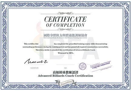 Advanced Billiards Trainer Certification